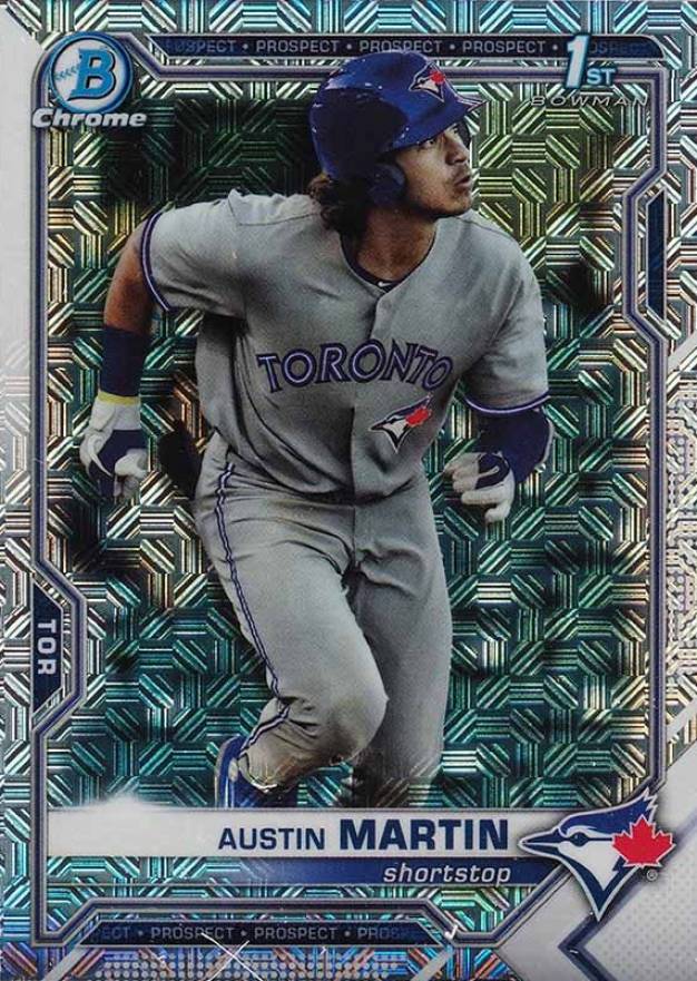 2021 Bowman Mega Box Chrome Austin Martin #BCP87 Baseball Card