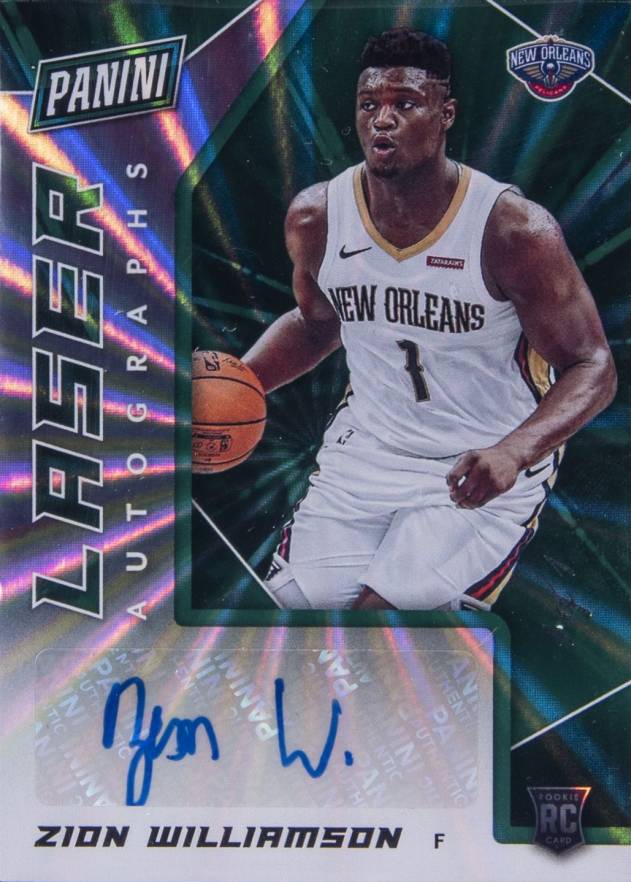 2019 Panini Laser Autograph Zion Williamson #LAZWL Basketball Card