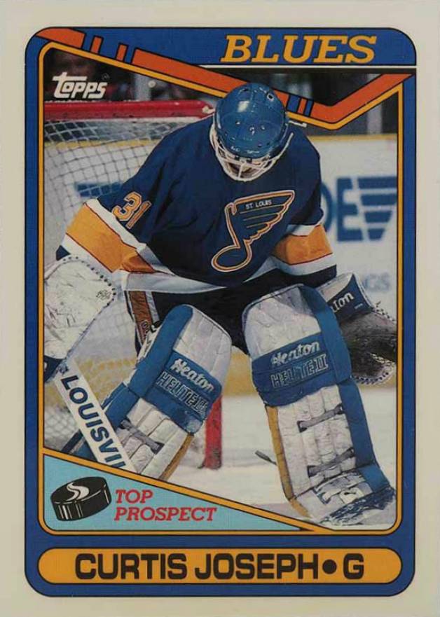 1990 Topps Tiffany Curtis Joseph #171 Hockey Card