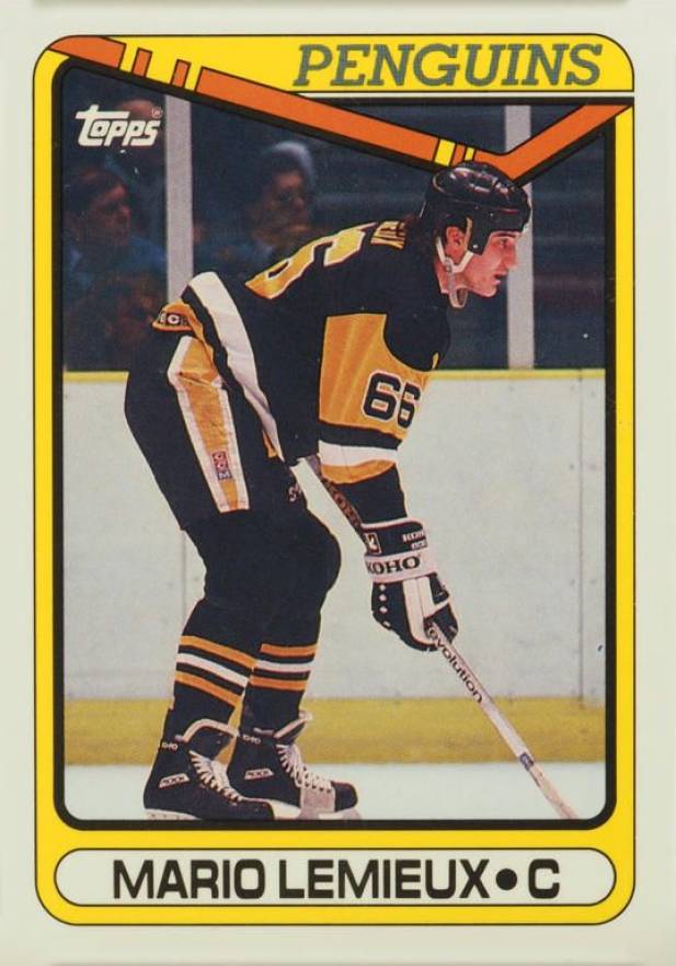 1990 Topps Tiffany Mario Lemieux #175 Hockey Card