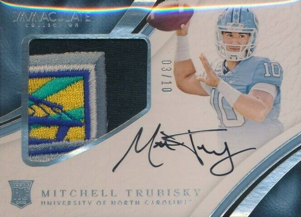 2017 Panini Immaculate Collegiate Mitchell Trubisky #114 Football Card