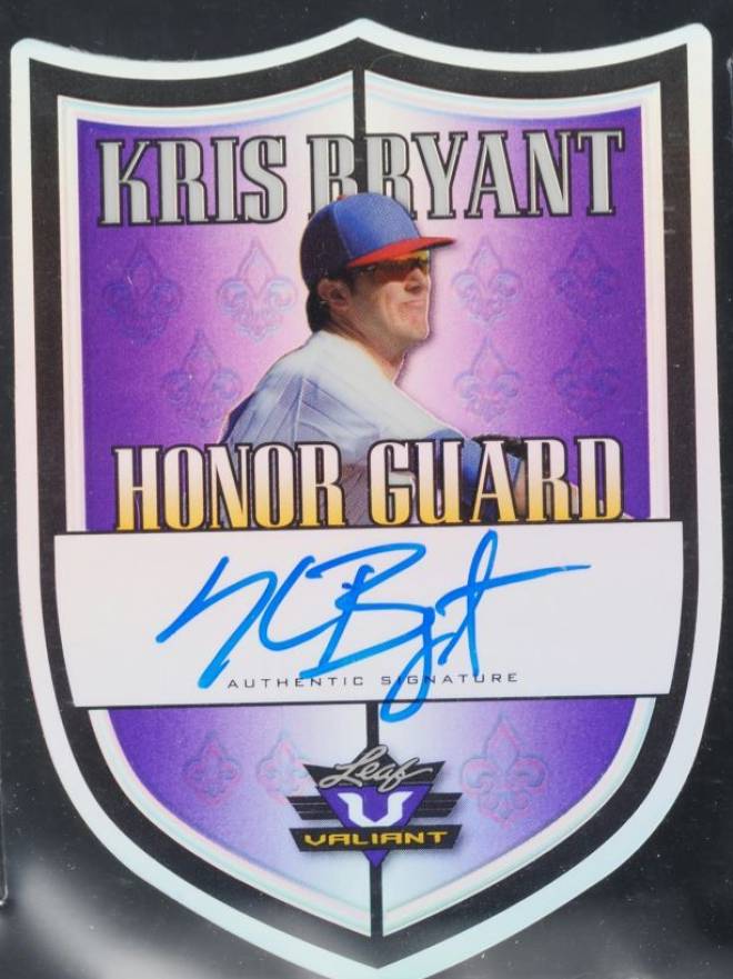 2014 Leaf Valiant Honor Guard Die-Cut Autograph Kris Bryant #HGKB1 Baseball Card