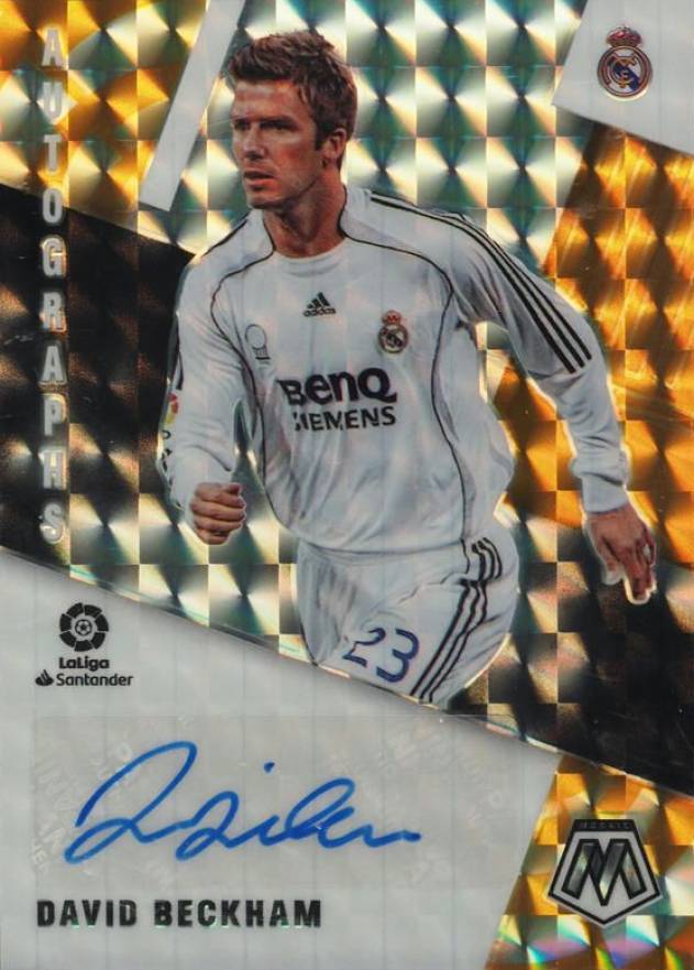 2020 Panini Mosaic La Liga Autographs David Beckham #DB Soccer Card