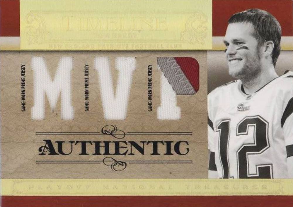 2007 Playoff National Treasures Timeline MVP Tom Brady #T-TB Football Card