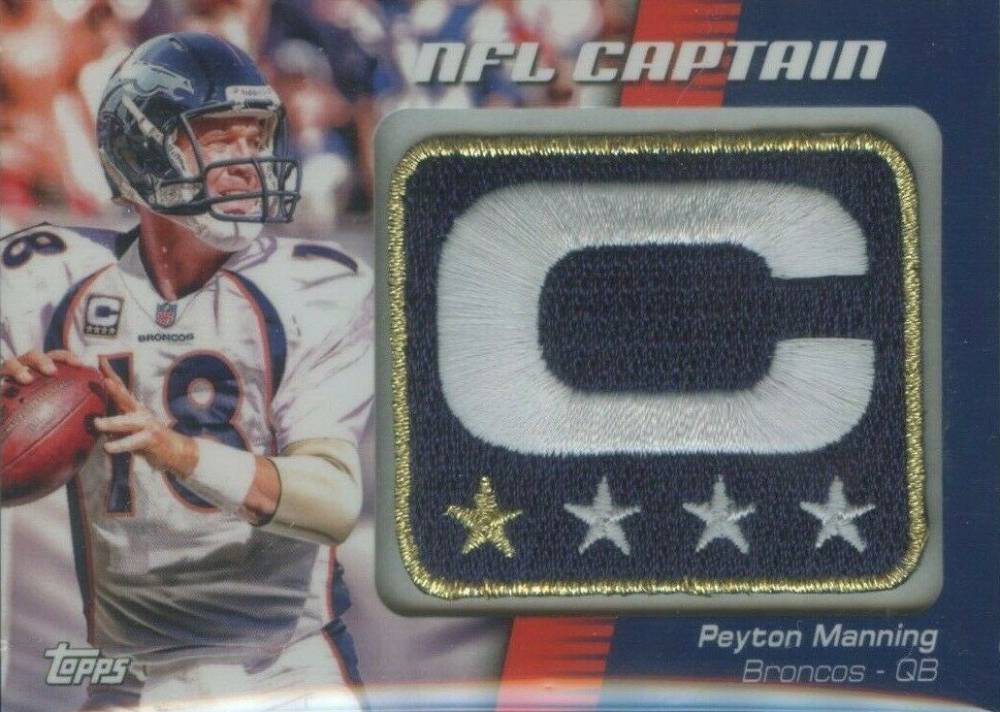 2012 Topps NFL Captain Manufactured Patch Peyton Manning #NCPPM Football Card