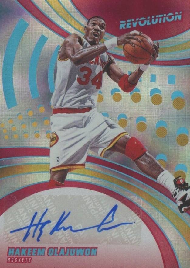 2020 Panini Revolution Autographs Hakeem Olajuwon #HOW Basketball Card