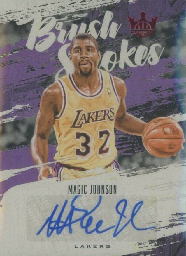2019 Panini Court Kings Brush Strokes Autographs Magic Johnson #MJO Basketball Card