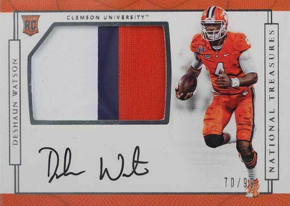 2017 Panini National Treasures Collegiate Deshaun Watson #105 Football Card