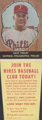 1958 Hires Root Beer Dave Philley #12 Baseball Card