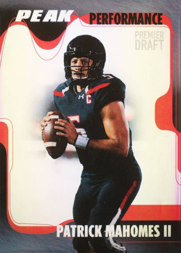 2017 SA-GE Hit Premier Draft Peak Performance Platinized Patrick Mahomes II #PK-PM Football Card