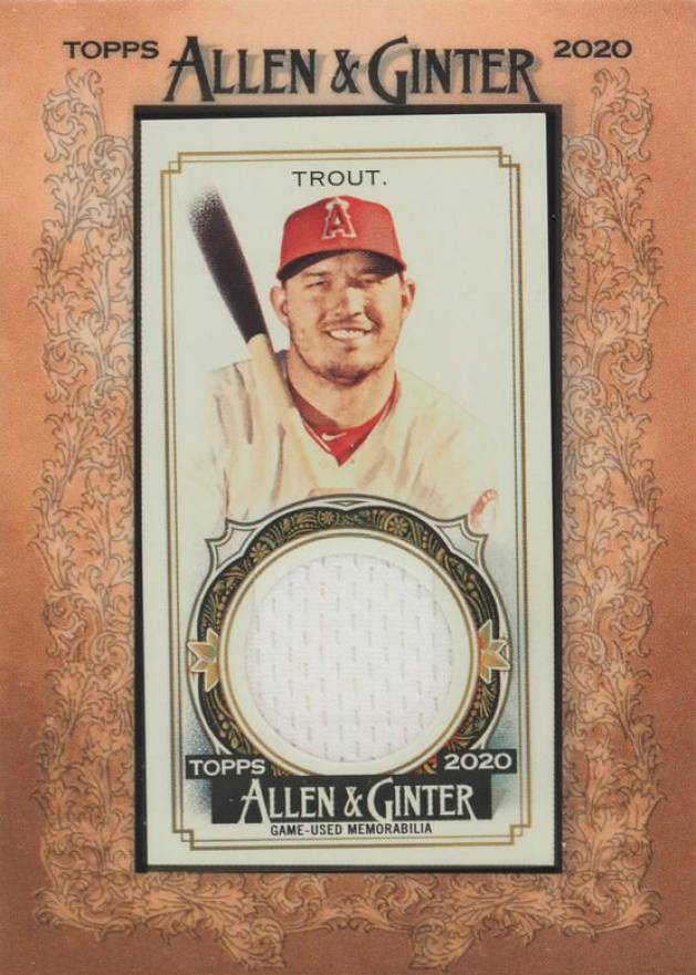 2020 Topps Allen & Ginter Mini Framed Relics Mike Trout #MFRMT Baseball Card