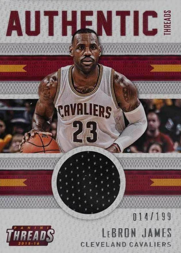 2015 Panini Threads Authentic Threads LeBron James #37 Basketball Card