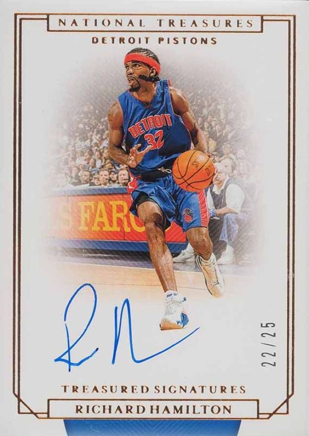 2019 Panini National Treasures Treasured Signatures Richard Hamilton #RHM Basketball Card