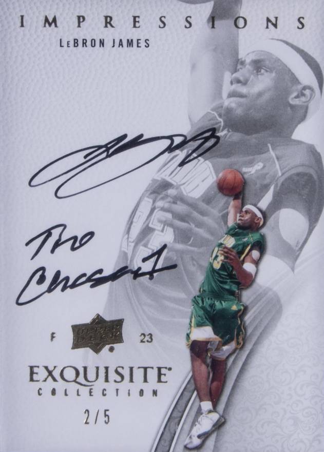 2012 Upper Deck Exquisite Collection Impressions  LeBron James #I-JA Basketball Card