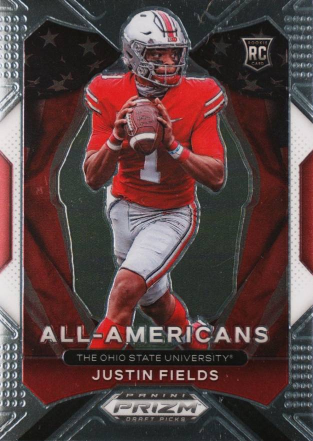 2021 Panini Prizm Draft Picks Justin Fields #192 Football Card