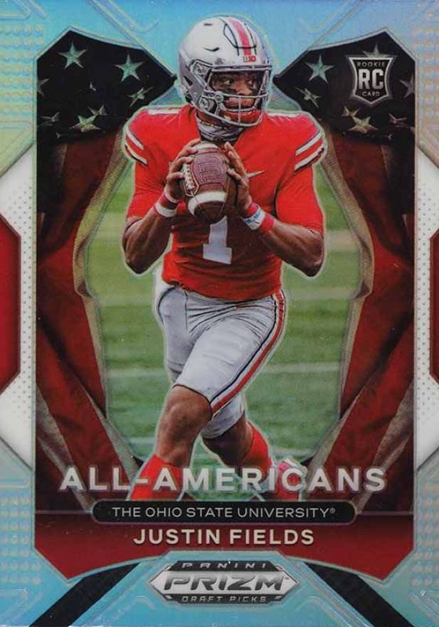 2021 Panini Prizm Draft Picks Justin Fields #192 Football Card