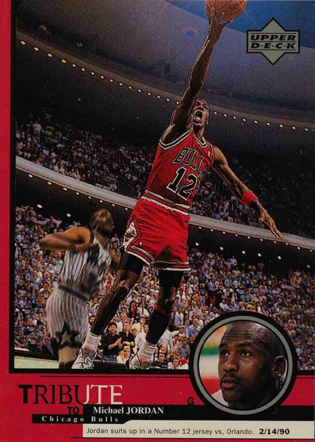 1999 Upper Deck Jordan Tribute Jersey #12 #16 Basketball Card