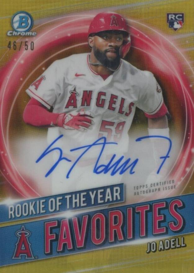 2021 Bowman Chrome Rookie of the Year Favorites Jo Adell #ROYFJA Baseball Card