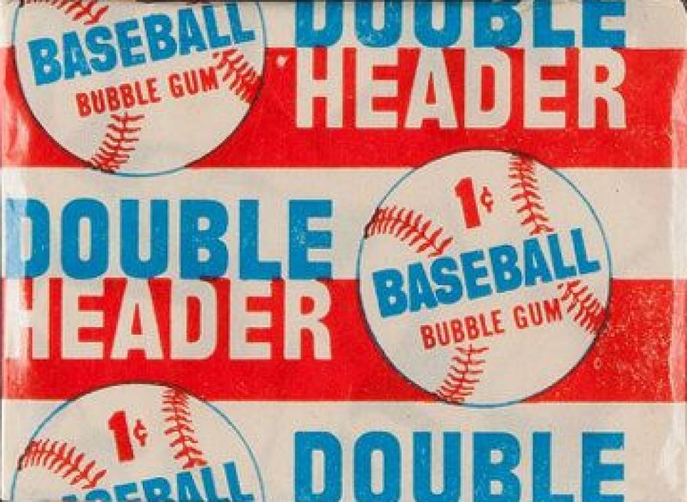 1955 Topps Doubleheaders Wax Pack #WP Baseball Card