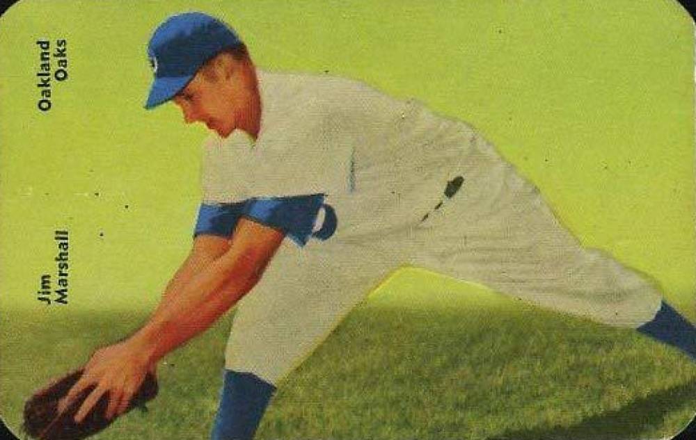 1952 Mother's Cookies Jim Marshall #9 Baseball Card