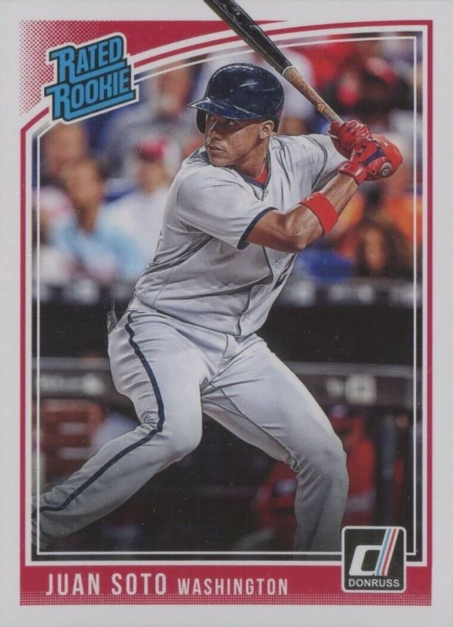 2018 Panini Chronicles Donruss Rated Rookies Juan Soto #280 Baseball Card