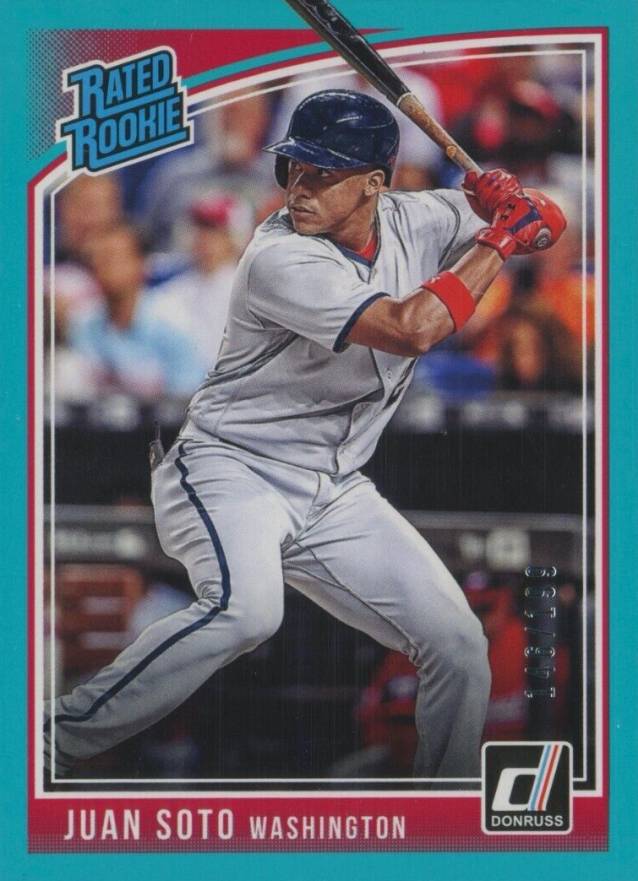 2018 Panini Chronicles Donruss Rated Rookies Juan Soto #280 Baseball Card