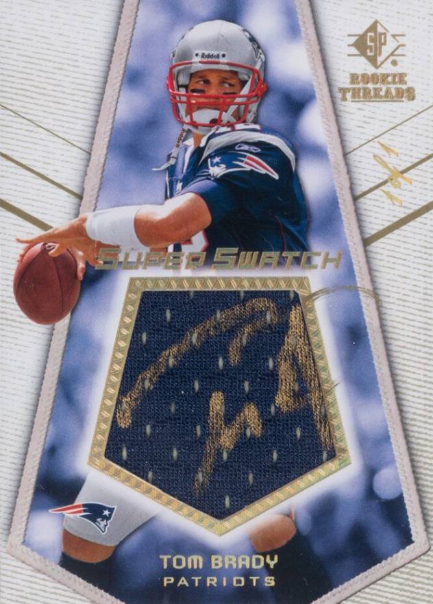 2008 SP Rookie Threads Super Swatch Tom Brady #SS-TB Football Card