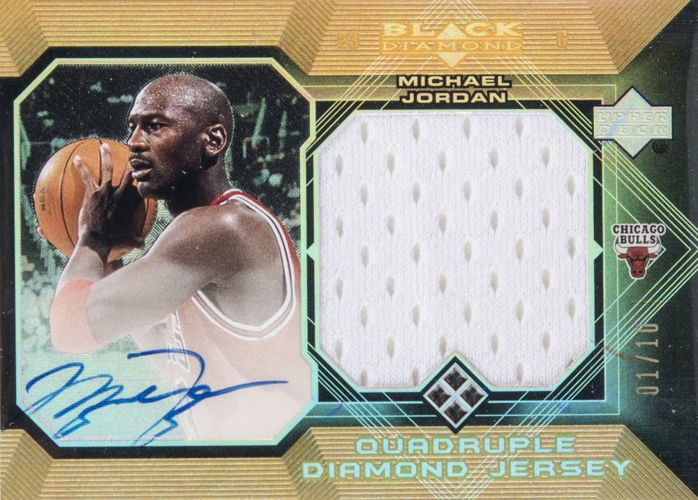 2004 Upper Deck Black Diamond Jersey Michael Jordan #QDJMJ Basketball Card