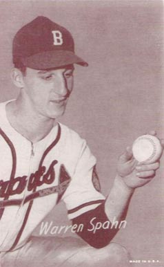 1947 Exhibits 1947-66 Warren Spahn # Baseball Card