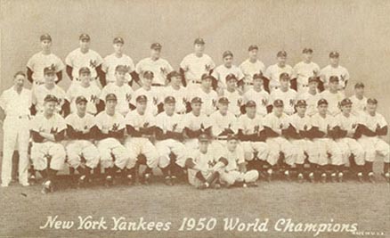 1947 Exhibits 1947-66 Yankees Team 1950 # Baseball Card