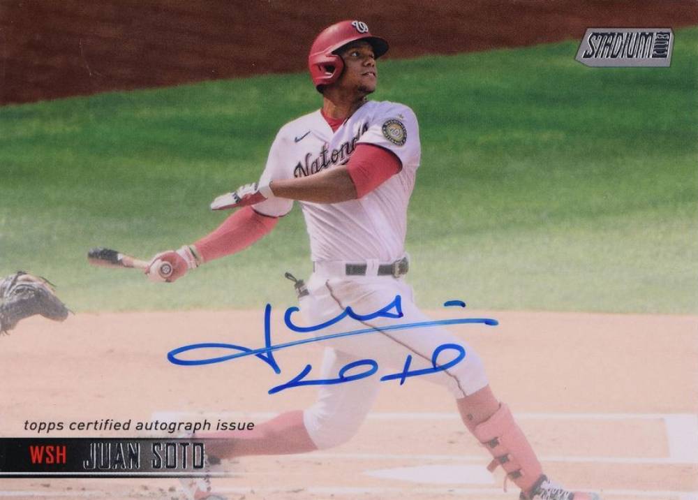 2021 Topps Stadium Club Autographs Juan Soto #SCBAJS Baseball Card