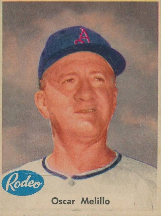 1955 Rodeo Meats Athletics Oscar Melillo #24 Baseball Card