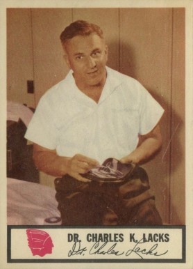 1955 Johnston Cookies Braves Dr. Charles K. Lacks # Baseball Card