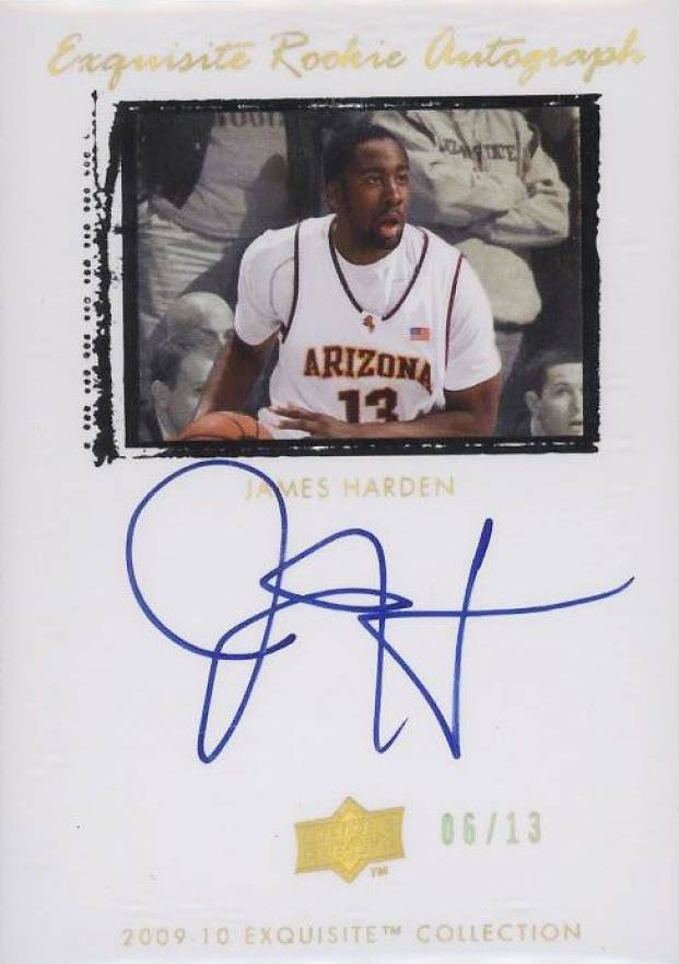 2009 Upper Deck Exquisite Collection James Harden #45 Basketball Card