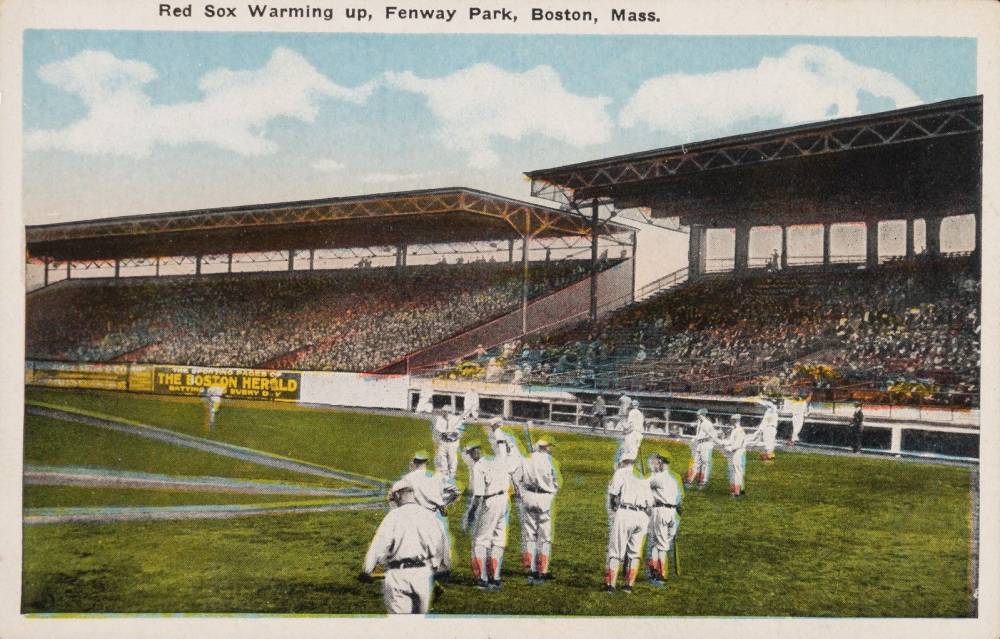 1900 Postcards & Trade 1915 Mason Brothers & Company Postcards Red Sox Warming Up, Fenway # Baseball Card