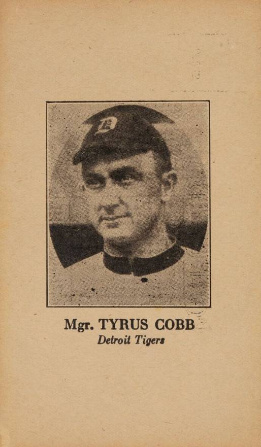 1900 Postcards & Trade 1925 Anonymous Postcard Ty Cobb # Baseball Card