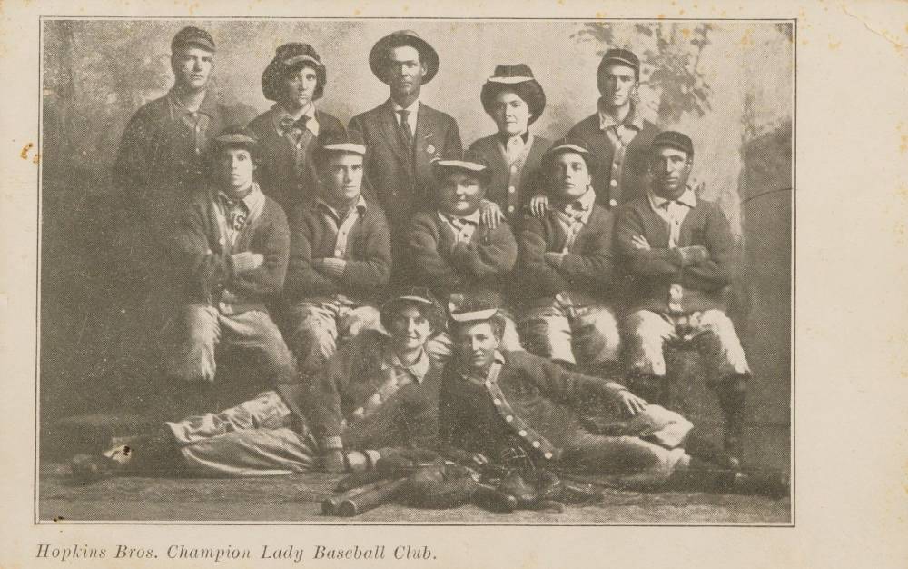 1900 Postcards & Trade 1910 Hopkins Brothers Champion Lady # Baseball Card