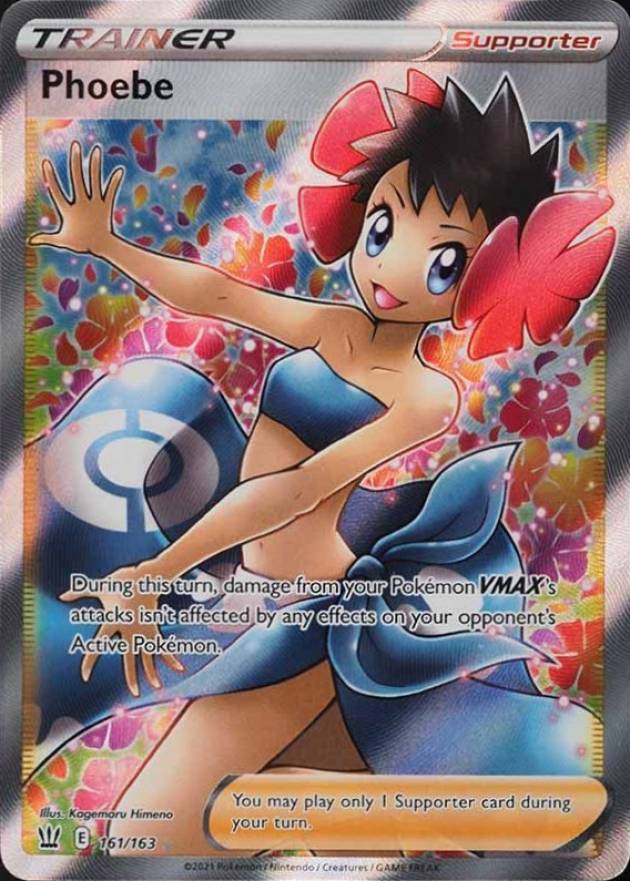 2021 Pokemon Sword & Shield Battle Styles Full Art/Phoebe #161 TCG Card