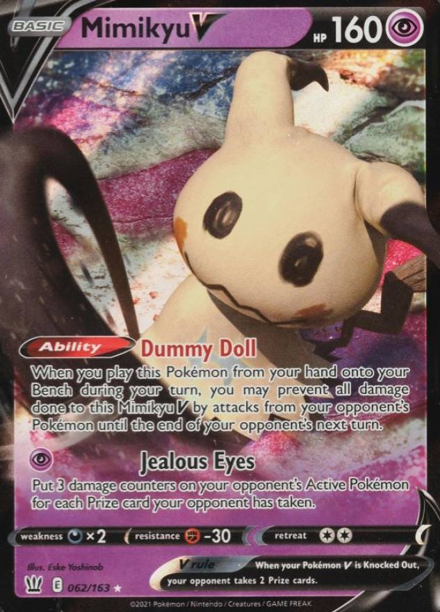 2021 Pokemon Sword & Shield Battle Styles Mimikyu V #062 TCG Card