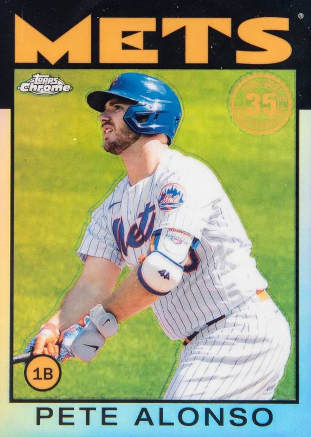 2021 Topps Chrome 1986 Topps Baseball Pete Alonso #86BC10 Baseball Card