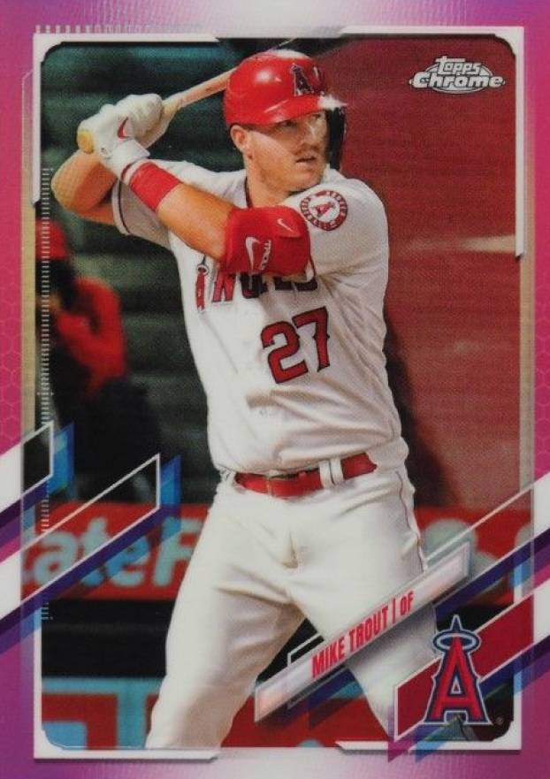 2021 Topps Chrome Mike Trout #27 Baseball Card