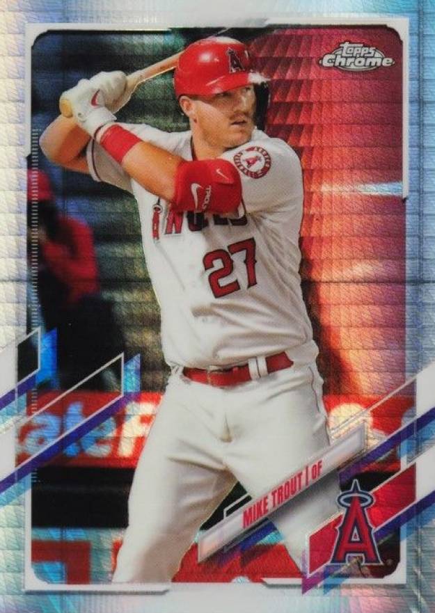 2021 Topps Chrome Mike Trout #27 Baseball Card