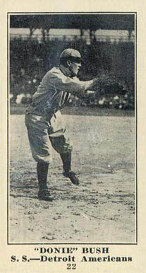 1916 Sporting News Donie Bush #22 Baseball Card