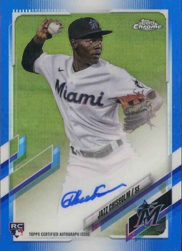 2021 Topps Chrome Rookie Autographs Jazz Chisholm #RAJCH Baseball Card