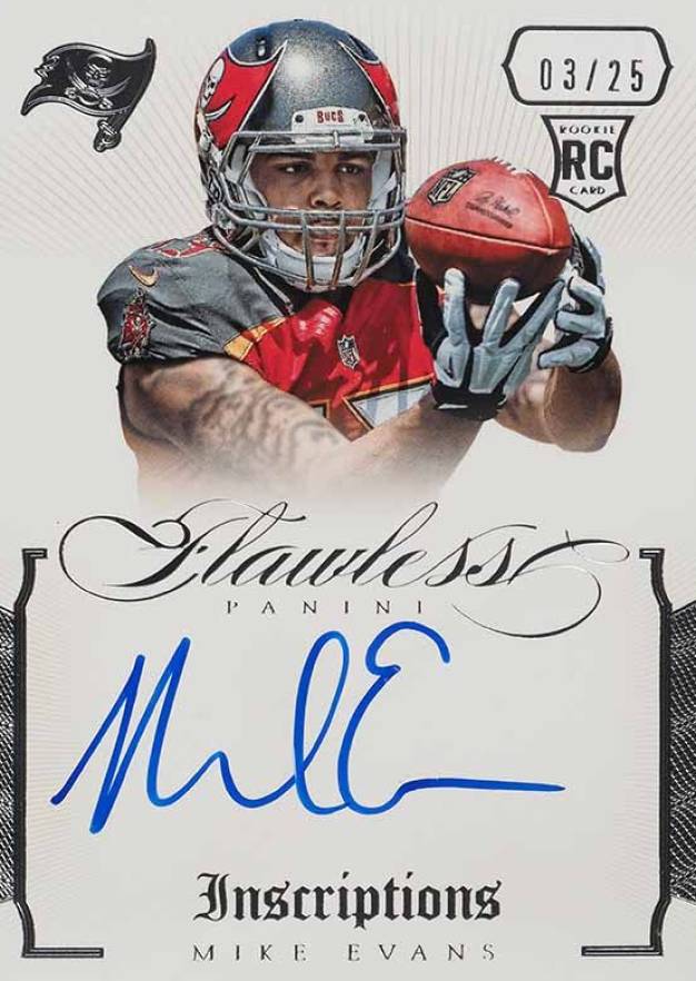 2014 Panini Flawless Rookie Inscriptions Mike Evans #4 Football Card