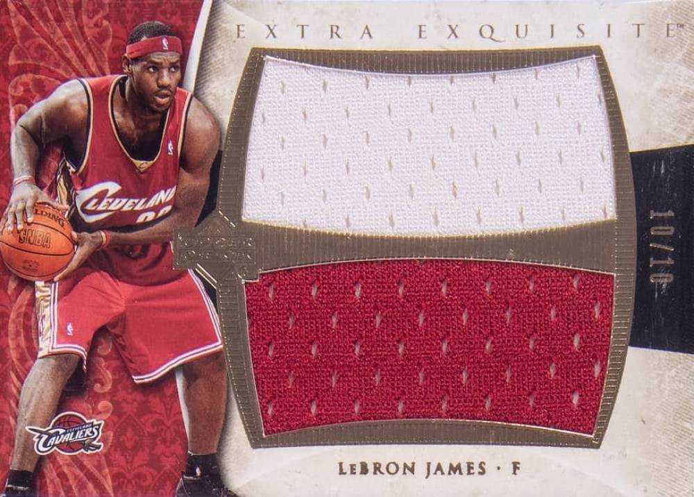 2005 UD Exquisite Collection Extra Exquisite LeBron James #EX-LJ2 Basketball Card