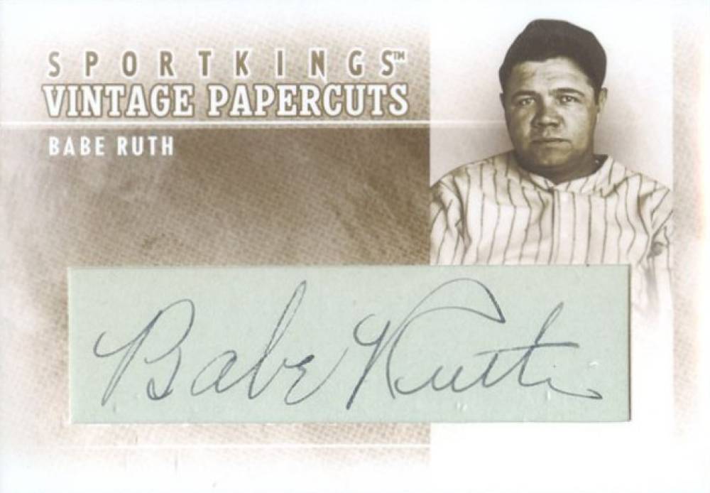 2009 Sportkings Vintage Papercuts Babe Ruth #VPC-BR Baseball Card