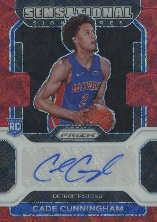 2021 Panini Prizm Sensational Signature Cade Cunningham #SSCCU Basketball Card