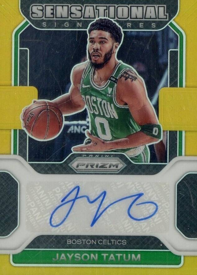 2021 Panini Prizm Sensational Signature Jayson Tatum #SSJTT Basketball Card