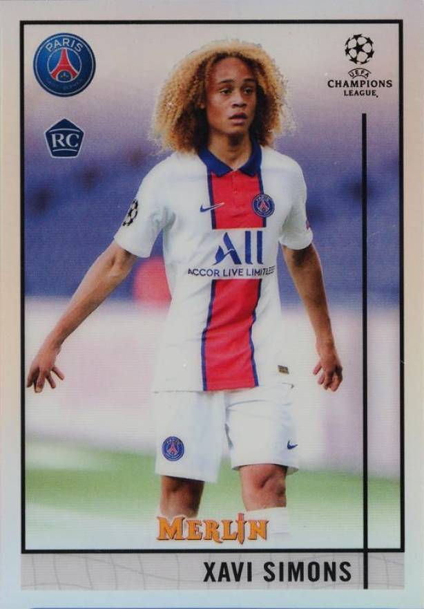 2020 Topps Merlin Chrome UEFA Champions League Xavi Simons #87 Soccer Card